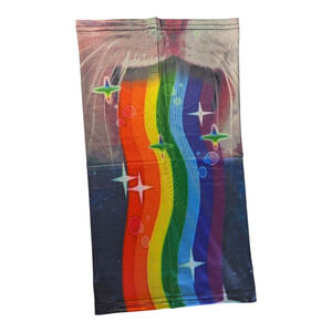 Neck Gaiter - Fishing Mask - Bandana-Sun Wind Dust Protection- Cat Face Rainbow